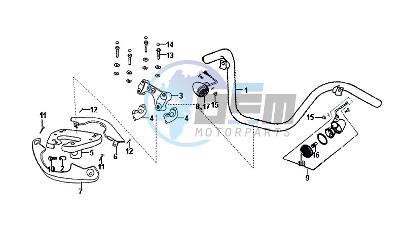 HANDLE PIPE HANDLE COVER / ALLO 50 (25 KM/H) (AJ05WA-NL) (L8-M0)