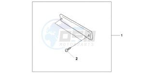 NT700VA UK - (E / MKH) drawing PILLION BACKREST PAD