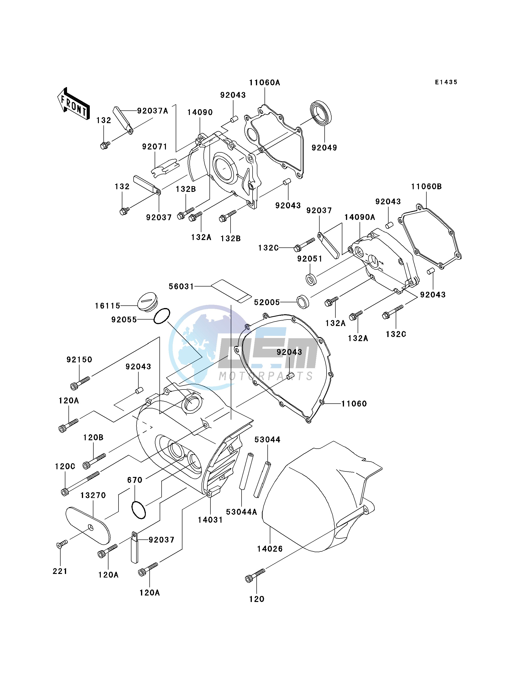 LEFT ENGINE COVER-- S- -