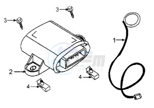 VIVACITY - 100 cc drawing CONTROL UNIT, ANTITHEFT MY00-01