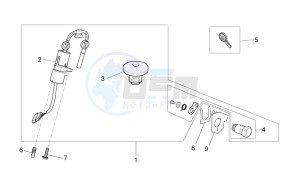 V7 CafÃ¨ 750 drawing Lock hardware kit