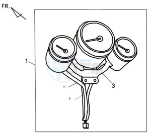 ALLO 50 drawing SPEEDOMETER CLOCK