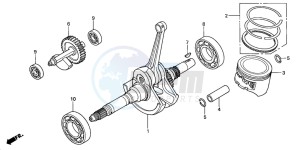 TRX350TE FOURTRAX 350 ES drawing CRANKSHAFT/PISTON