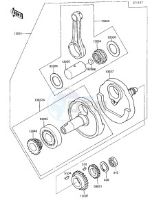 KL 250 D [KLR250] (D7-D9) [KLR250] drawing CRANKSHAFT