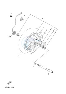 X-MAX125 XMAX 125 EVOLIS 125 (2ABB 2ABB) drawing FRONT WHEEL