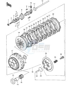 KZ 650 C [CUSTOM] (C1-C3) [CUSTOM] drawing CLUTCH