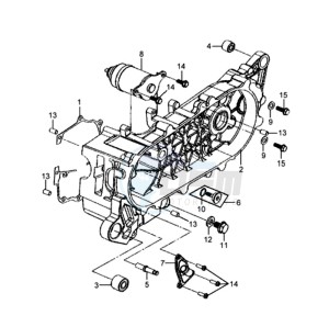 MIO 50 45KMH drawing CRANKCASE COVER LEFT