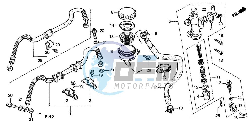 REAR BRAKE MASTER CYLINDER