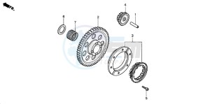 TRX350FM RANCHER 4X4 drawing STARTING GEAR