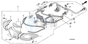 PES125R9 UK - (E / STC 2E) drawing REAR COMBINATION LIGHT