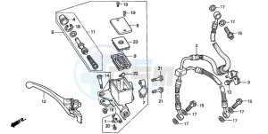 CB600F HORNET drawing FRONT BRAKE MASTER CYLINDER (1)