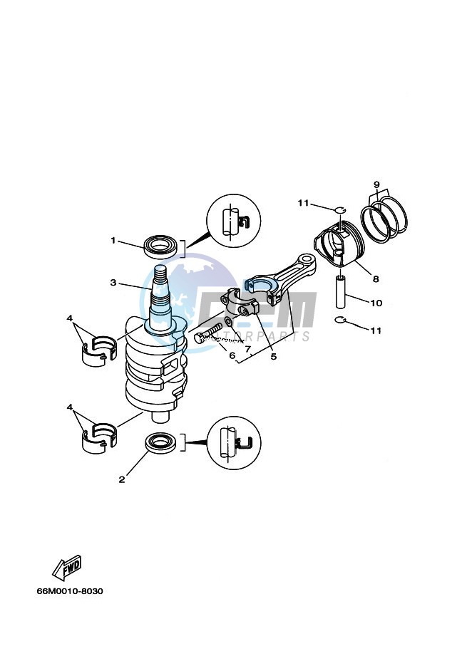 CRANKSHAFT--PISTON