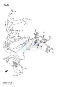 AN400 (E2) Burgman drawing FRONT LEG SHIELD (AN400L1 E19)