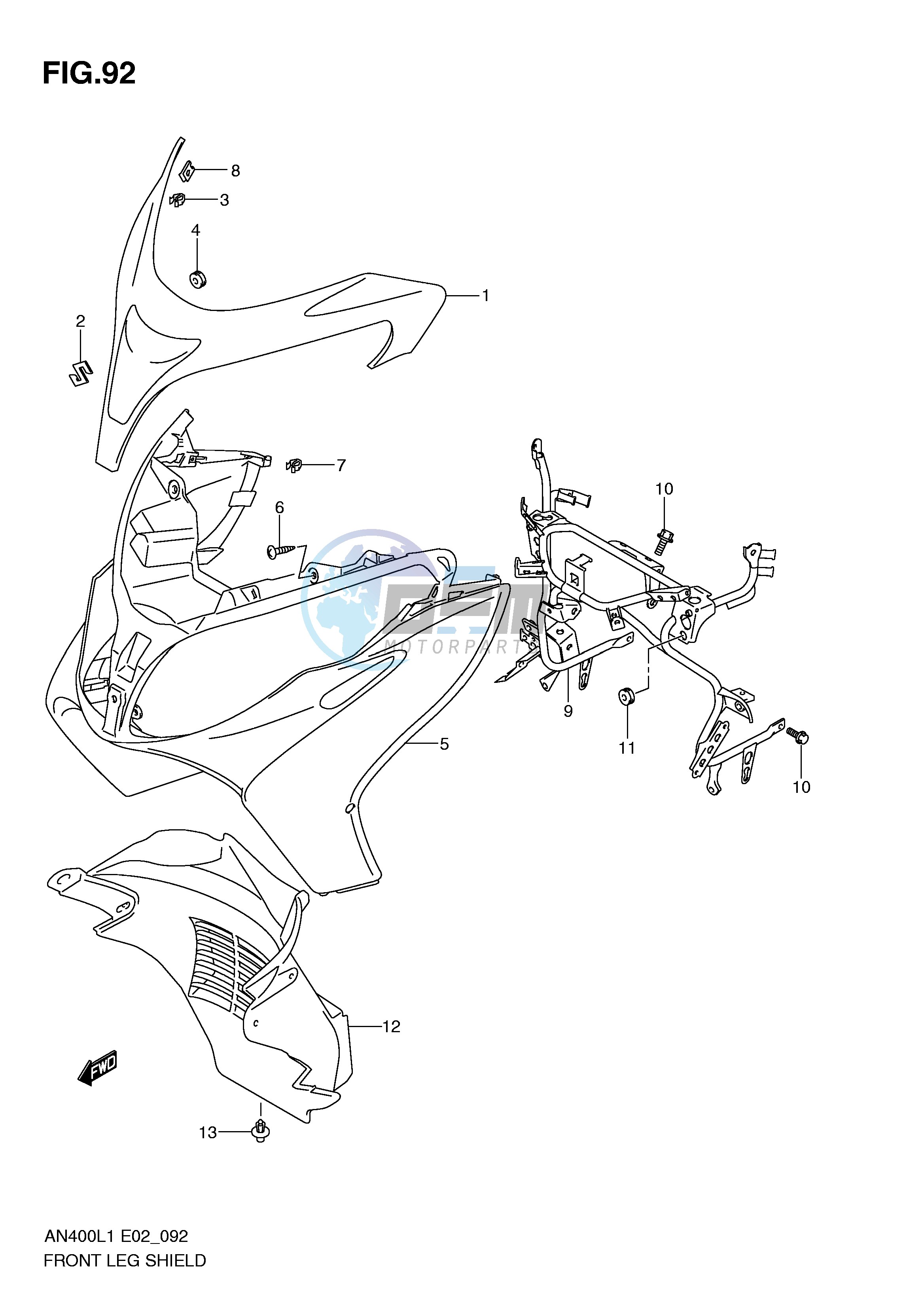 FRONT LEG SHIELD (AN400L1 E19)