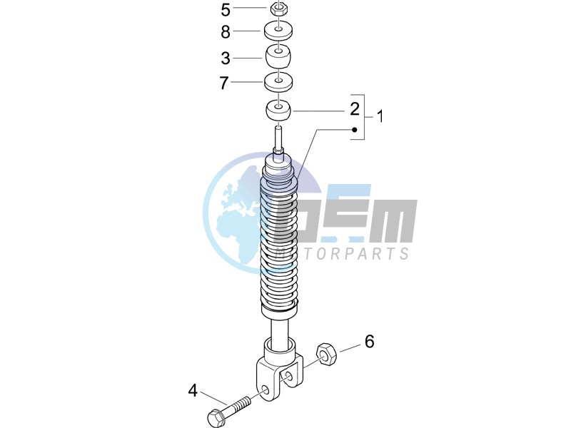 Rear suspension - Shock absorber - s