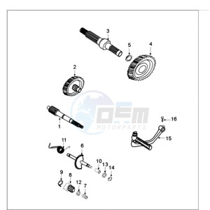 TWEET 125 N drawing DRIVE SHAFTS / KICKSTARTER