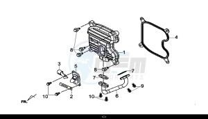 GTS 300I ABS (LN30W9-EU) (L7-M0) drawing CYLINDER HEAD COVER / GTS 300I ABS (LN30W9-EU) (L7-M0)