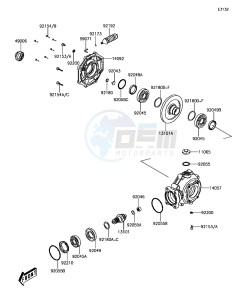 BRUTE FORCE 300 KVF300CJF EU drawing Drive Shaft/Final Gear