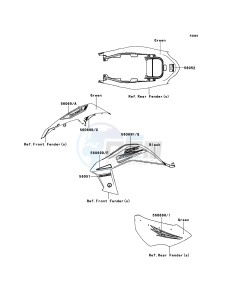 KFX450R KSF450BCS EU drawing Decals