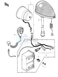 KZ 1000 P [POLICE 1000] (P1-P5) [POLICE 1000] drawing SIREN_POLE LAMP -- OPTION- -