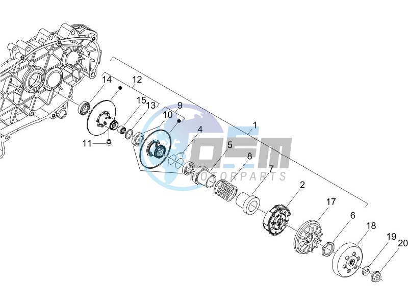 Driven pulley