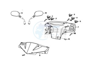 ORBIT II 50 25KMH (L8) NL drawing HEADLIGHT COVER / MIRRORS /  SWITCHES