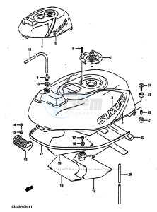 GSX-R750 (E2) drawing FUEL TANK