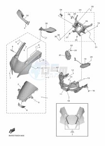 YZF1000D YZF-R1M (B4S6) drawing COWLING 1