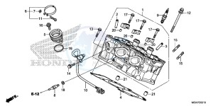 VFR1200XLF CrossTourer - VFR1200X 2ED - (2ED) drawing CYLINDER HEAD (REAR)