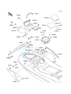 JT 1200 D [STX-12F] (D1-D1) D1 drawing HULL MIDDLE FITTINGS