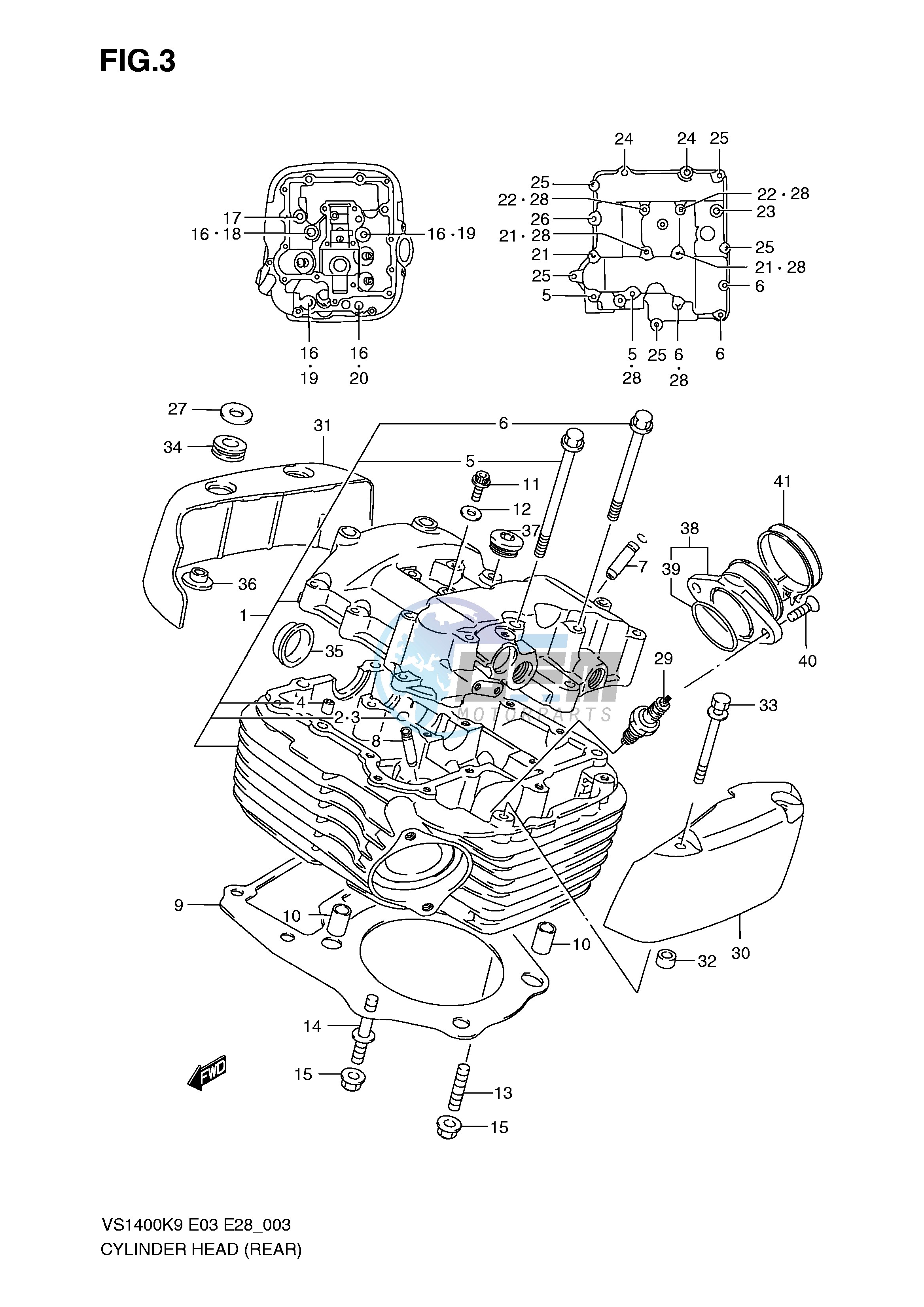 CYLINDER HEAD (REAR)