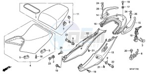 CBF1000A9 France - (F / ABS CMF) drawing SEAT/SEAT COWL