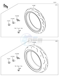 NINJA ZX-10R ZX1000SHFA XX (EU ME A(FRICA) drawing Tires