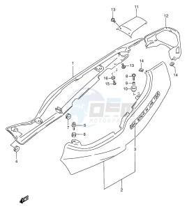 GSF600 (E2) Bandit drawing FRAME COVER (GSF600ST SUT SV SUV)