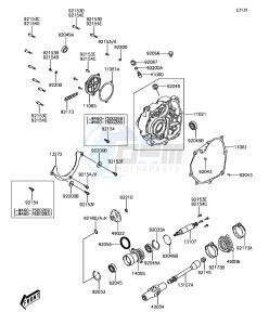 BRUTE FORCE 300 KVF300CGF EU drawing Front Bevel Gear