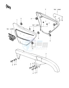 KZ 650 E [LTD] (E1) [LTD] drawing SIDE COVERS_CHAIN COVER