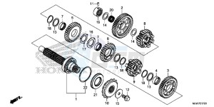 CB500F Europe Direct - (ED) drawing TRANSMISSION (COUNTERSHAFT)