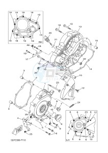 MT125A MT-125 ABS (5D7D) drawing CRANKCASE COVER 1