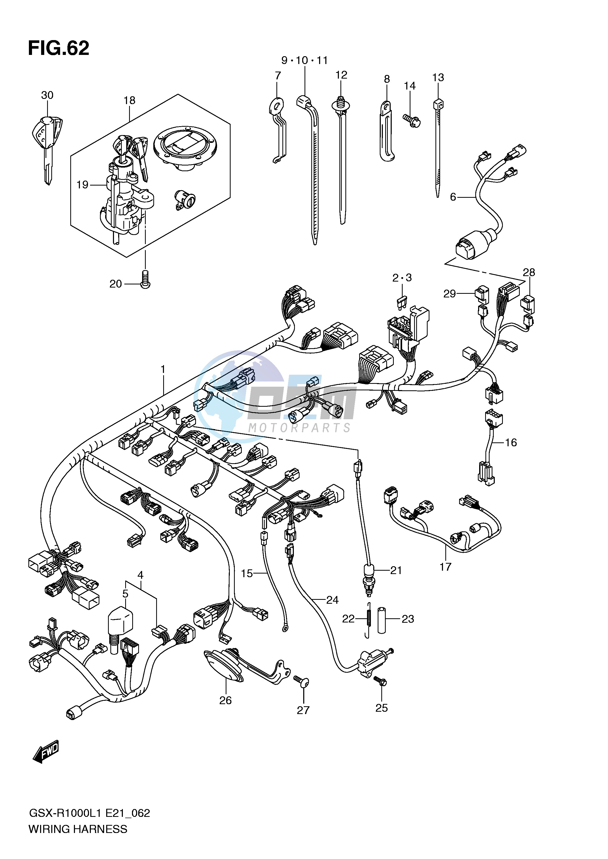 WIRING HARNESS (GSX-R1000L1 E14)