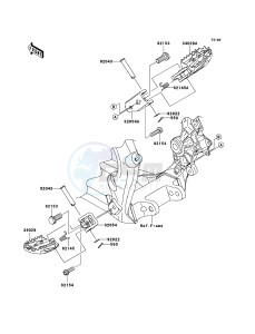 KX250F KX250YCF EU drawing Footrests