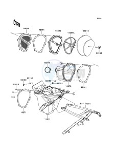 KX250F KX250ZDF EU drawing Air Cleaner