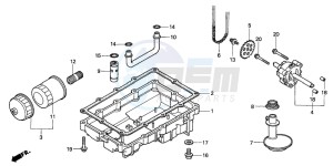 CB500 drawing OIL PUMP/OIL PAN