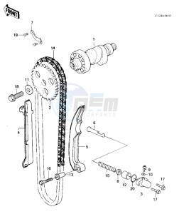 KLT 250 C [PRAIRIE] (C1) [PRAIRIE] drawing CAMSHAFT_CHAIN_TENSIONER -- 83 C1- -