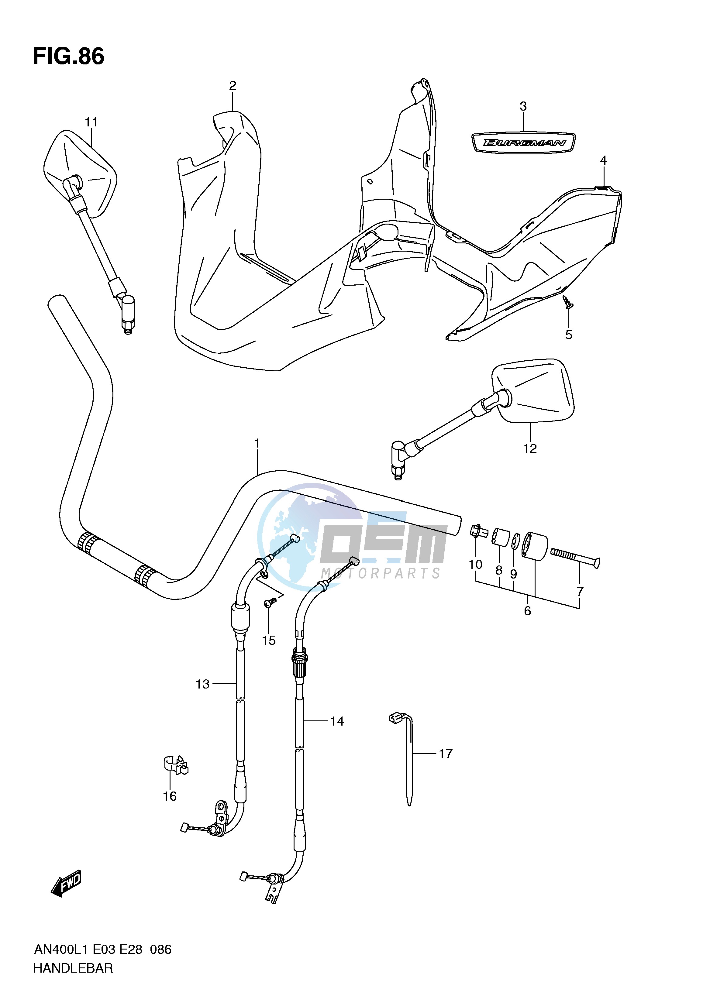 HANDLEBAR (AN400ZAL1 E33)