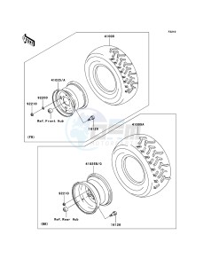 KVF650 4x4 KVF650D6F EU GB drawing Tires