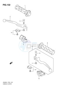 AN400 (E2) Burgman drawing HANDLE LEVER (AN400L1 E2)