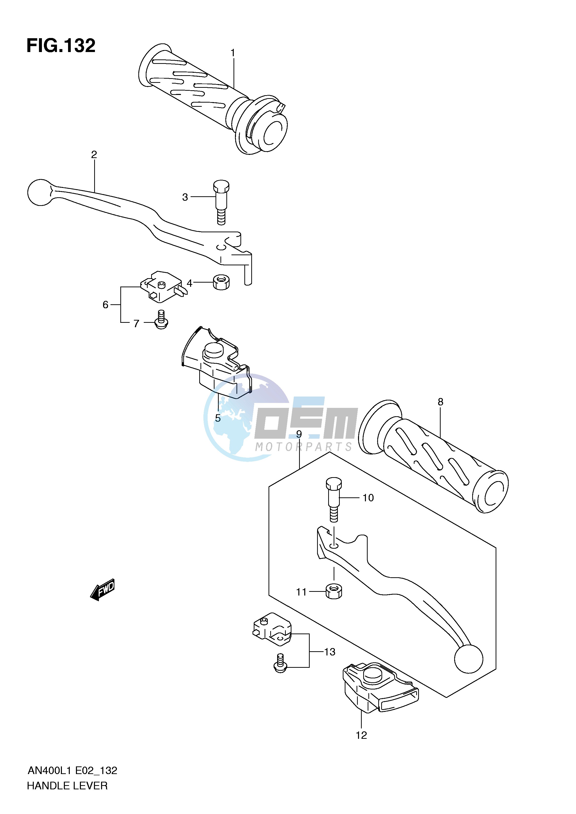 HANDLE LEVER (AN400L1 E2)