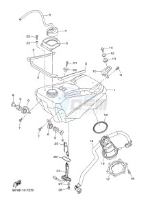 WR450F (2GCC) drawing FUEL TANK