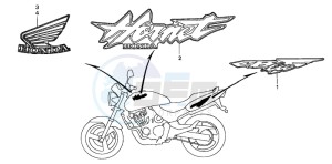 CB600F2 HORNET drawing MARK (1)