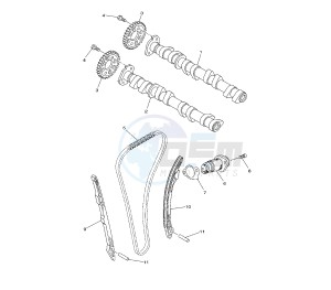 XJ6-F DIVERSION 600 drawing CAMSHAFT AND TIMING CHAIN